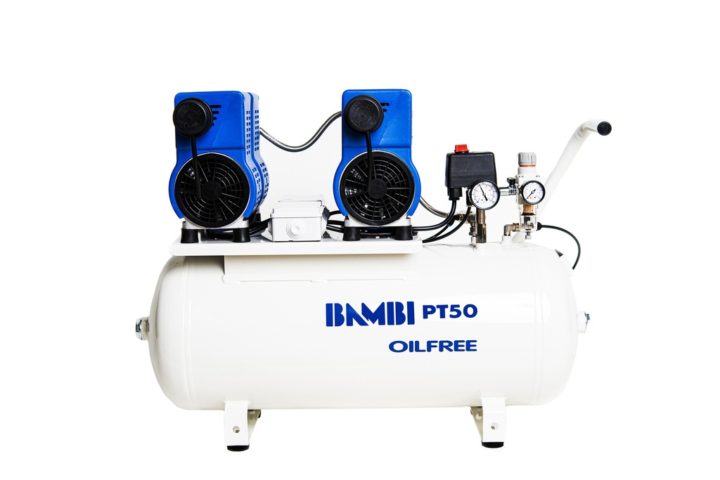 Ultra geluidsarme olievrije compressor BAMBI PT50