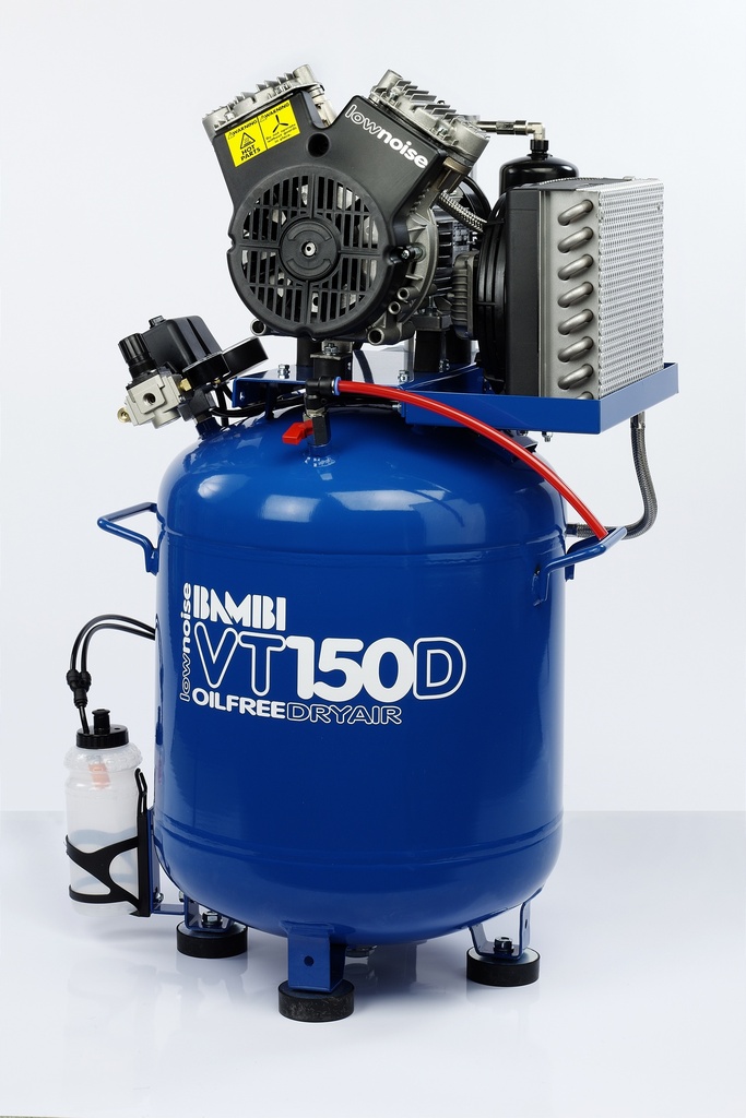 Ultra geluidsarme olievrije compressor + AirDryer BAMBI VT-150D