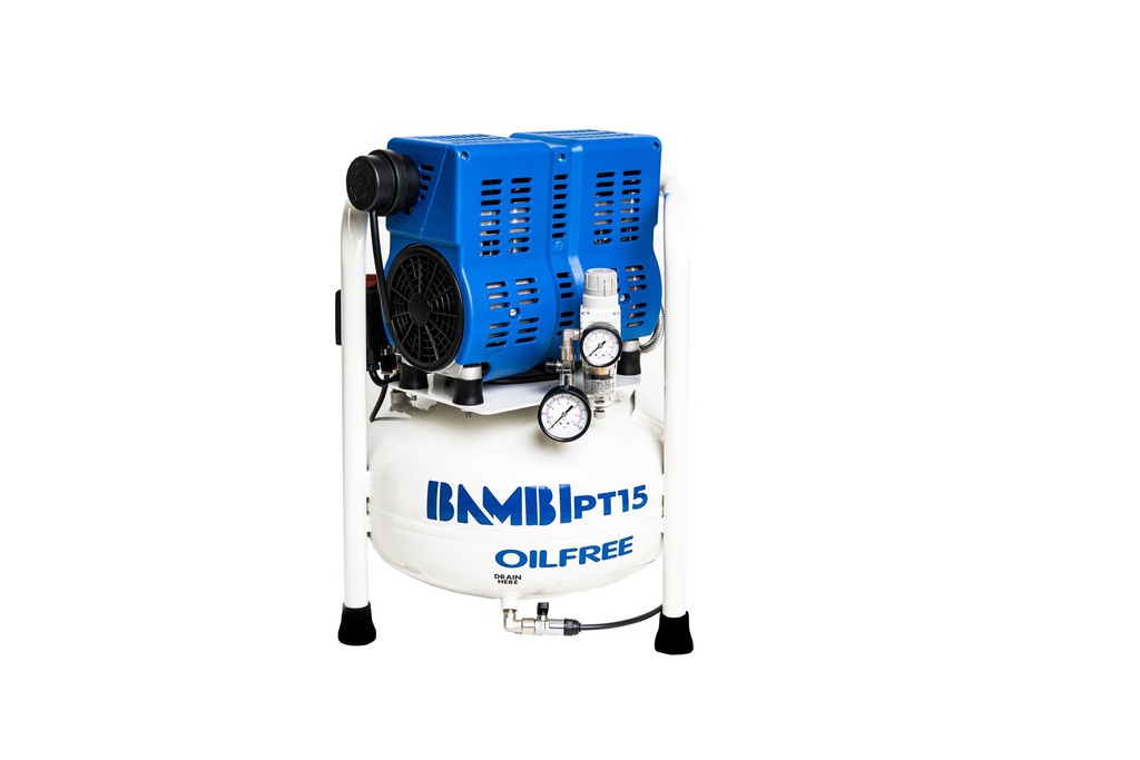 Ultra geluidsarme olievrije compressor BAMBI PT15