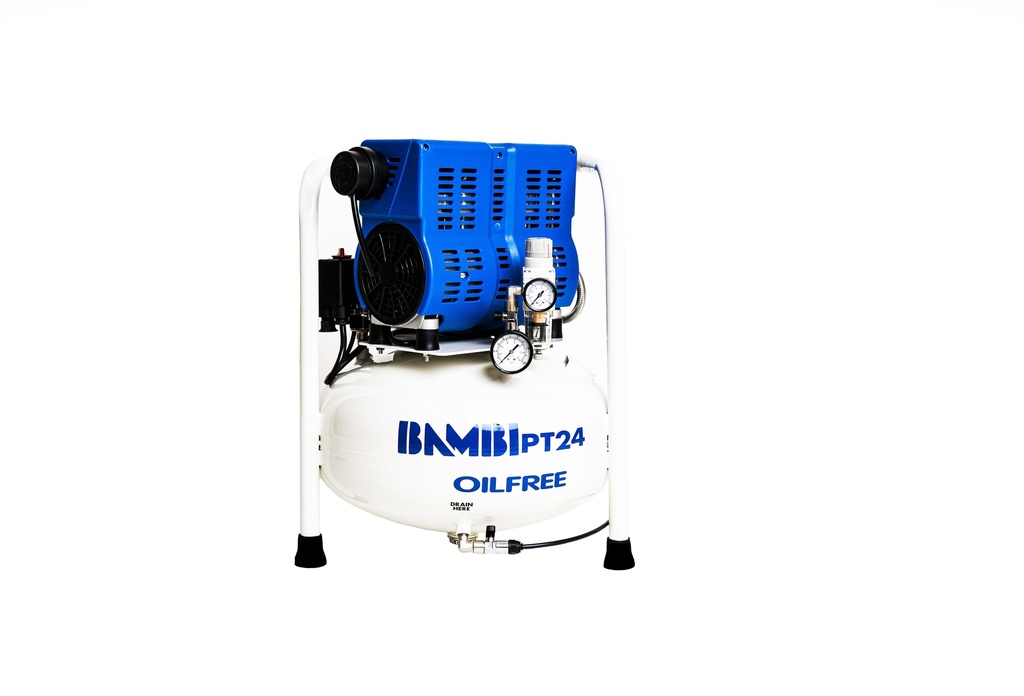 Ultra geluidsarme olievrije compressor BAMBI PT24