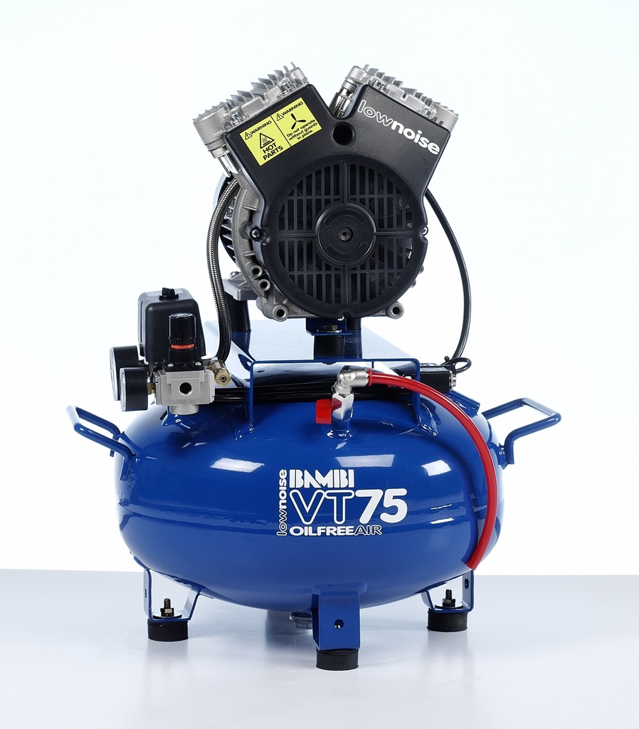 Ultra geluidsarme olievrije compressor BAMBI VT-75