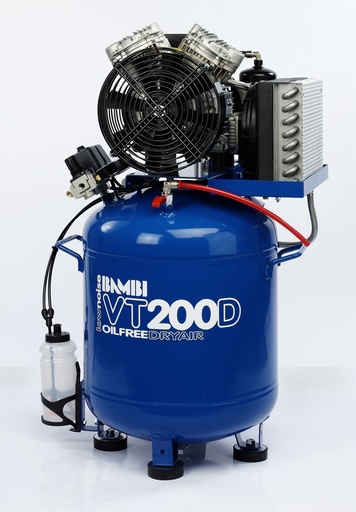 [VT200D] Ultra geluidsarme olievrije compressor + AirDryer BAMBI VT-200D